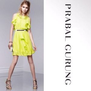Neon petal dress